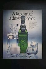 1983 Midori Melon Liqueur Print Ad Russian of a Different Color Vodka picture