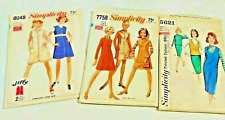Vintage Simplicity #5621 #8048 #7758 Dress Skirt Blouse 3 Sewing Patterns picture