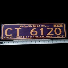 Alaska Metal Tin  License Plate Wall Sign Alaska 1867-1967 North To The Future picture