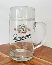 NEW Authentic 1 Liter  Staropramen 1869 Prague Czech Beer Glass Mug Brewery picture