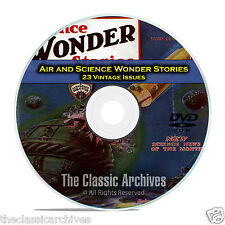 Air and Science Wonder Stories, 23 Vintage Pulp Magazine Science Fiction DVD C36 picture