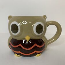 Mesa Home Products Cute Owl Coffee Mug Cup 3D Brown Tan Orange picture