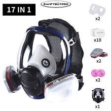17 in 1  Full Face Respirator Gas Mask Reusable Facepiece for Painting Spraying picture