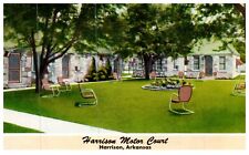 Harrison Motor Court Harrison, AR Arkansas Motel Advertising Vintage Postcard picture