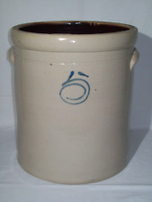 Primitive #5 Stoneware Crock ~ Early Red Wing Bee Sting ? ~ Does Display Well  picture