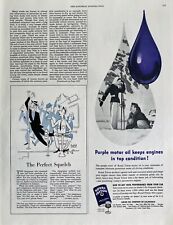 Vtg Print Ad 1953 Union Oil Company 76 Royal Triton Purple Retro Garage Wall Art picture