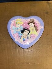  DISNEY Princesses Heart Shaped Tin--Snow White, Cinderella, Belle picture