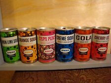 Set Of Seven Vintage Alpha Beta Soda Cans Take A Look picture
