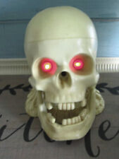 Vintage 1998 Telco Animated talking Skull. Tested and works,lights up and talks picture