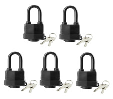 Safiswords Waterproof Padlocks Keyed Alike For Outdoor, Covered Heavy Duty 5 pcs picture