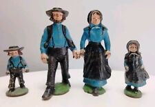 Amish Family Metal Figurines Set Of Four picture
