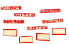 Mail Posting Embossed early Labels x10 picture