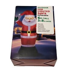 6 Foot Santa Christmas Inflatable LED Lighted Yard Display 3 Feet 8 Inches Wide picture