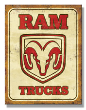 Dodge Ram Trucks Tin Metal Sign Man Cave Garage Decor 12.5 x 16 picture