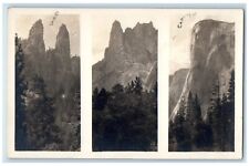 c1910's El Capitan Cathedral Spires Yosemite California CA RPPC Photo Postcard picture