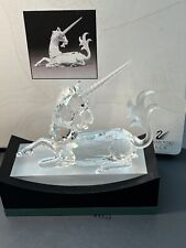 Swarovski Crystal 1996 Annual Edition Fabulous Creature Unicorn With Stand picture