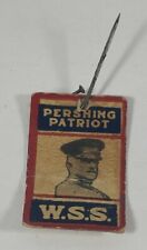 Vintage WWI Era Pershing Patriot W.S.S. Paper Pinback General John J. Pershing picture