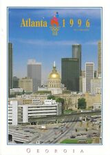 Vintage Georgia Chrome Postcard Atlanta Site of 1996 Olympic Games Downtown picture