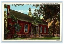 c1940's Public Library Camden Maine ME Unposted Vintage Postcard picture