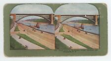 c1900's Colorized Stereoview Grand Arch of Washington Bridge, Speedway New York picture