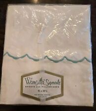 Vintage Wamsutta Supercale Pillowcases 100% Cotton 45x38.5 before hemming USA picture