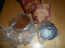 New In Box Longaberger Metalware Acorn Candle Fall Falling Leaves Retired 2002 picture