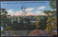 Augusta, GA - Skyline from South Carolina Bank of Savannah River - 1957 picture