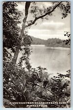 Minneapolis Minnesota Postcard Riverview Westriver Bank Park Lake c1911 Vintage picture
