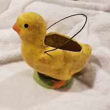 Easter Chick Paper Mache Basket Bethany Lowe Style Vintage / Antique picture