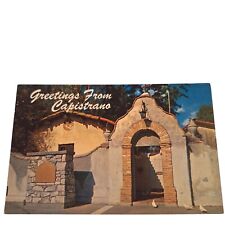 Postcard Greetings From Capistrano Old Mission San Juan Main Entrance Chrome picture