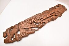 Vintage Northwest Coast Hand Carved Figural Totem Plaque Haida picture