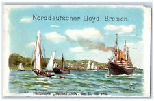 c1905 Norddeutscher Lloyd Bremen Postdampfer Barbarossa Steamer Boat Postcard picture