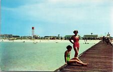 c1950's Bathing Scene, Tanned legs The Sound Pensacola  FL Postcard a4 picture