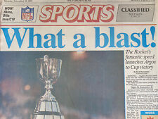 Toronto Argos Grey Cup Champions Vintage The Star Sports Section 1991 Nov 25 picture