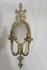 Antique Wall Hanging Brass Candle opera Mirror JAPAN 22 inch picture