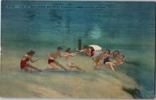 1930s Vintage Postcard Tug of War Under Water Silver Springs Florida picture