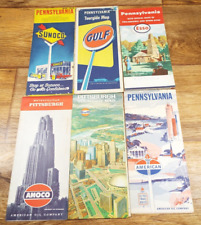 6-VTG 1960'S/70'S PENNSYLVANIA Official HIGHWAY/SERVICE STATION Road Maps picture