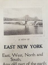 C 1912 A View of East New York Poem Embossed Bridge Franklin One Cent Postcard picture