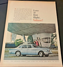 1961 Plymouth Valiant Sedan - Vintage Original Color Print Ad / Wall Art - CLEAN picture