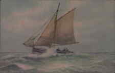 Postcard: Painting of Sailboat 1908 picture
