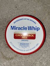 vintage cholesterol free Miracle Whip dressing lid Red And White picture