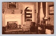 Bardstown KY-Kentucky, Corner of Library at Wickland, Antique Vintage Postcard picture