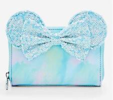 Loungefly Disney Minnie Mouse Ears Sequin Bow Small Zip Wallet New with Tags picture