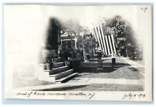 1914 4th July Decorations Gise's Residence Dunellen New Jersey NJ Antique Photo picture