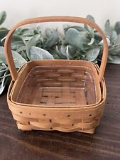 Vintage 2004 Longaberger Small Berry Basket with Handle Natural Finish picture