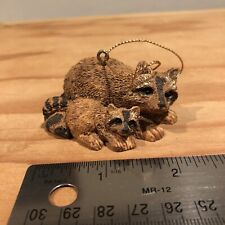 Midwest Imports 2” Mama & Baby Raccoon Animal Resin Christmas Ornament picture