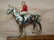 Vintage Pot Metal Jockey On Horse Made In Japan Figurine Antique Toy Figure Lot picture