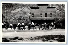 Durango Colorado CO Postcard RPPC Photo Mule Train Dirt Road c1930's Vintage picture