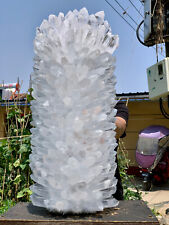 84.43LB  newly discovered white Phantom Quartz Crystal Cluster mineral sample picture