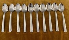 Set Of 10 Cambridge Stainless CROSSROAD SAND TEASPOONS picture
